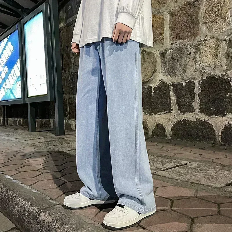 Streetwear Brand Denim - Calças Jeans Masculinas Estilo Coreano Streetwear,